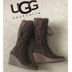 UGG Women Elsey Wedge Tall Boots